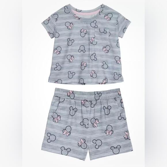 Disney Girl’s Pajamas Sleepwear Gray 2 Piece Set Size 4T NWT - Picture 5 of 7